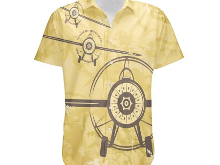 Super Vintage Propeller Designed 3D Shirts Discount