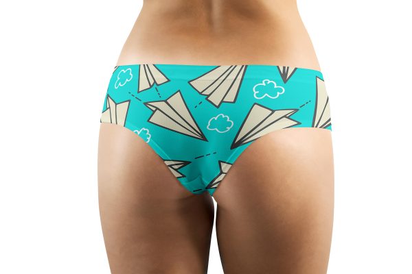 Super Cool Paper Airplanes Designed Women Panties & Shorts For Sale