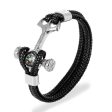 Super  Rope Style  Leather Bracelet with Compass on Sale