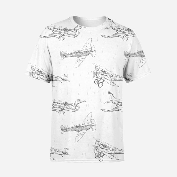 Super Aircrafts Printed 3D T-Shirts For Cheap