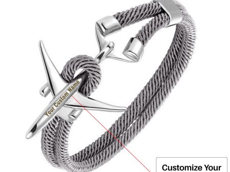 (Edition 2) Boeing 777 Airplane Designed Rope Leather Bracelets Online