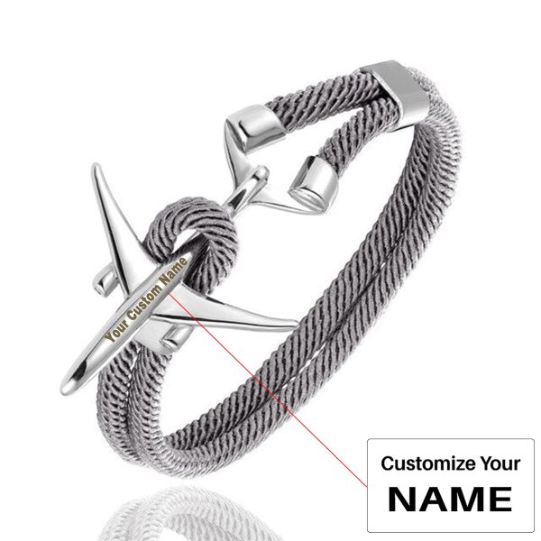 (Edition 2) Boeing 777 Airplane Designed Rope Leather Bracelets Online