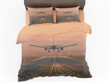 Super Cool Landing During Sunset Designed Bedding Sets Online Sale