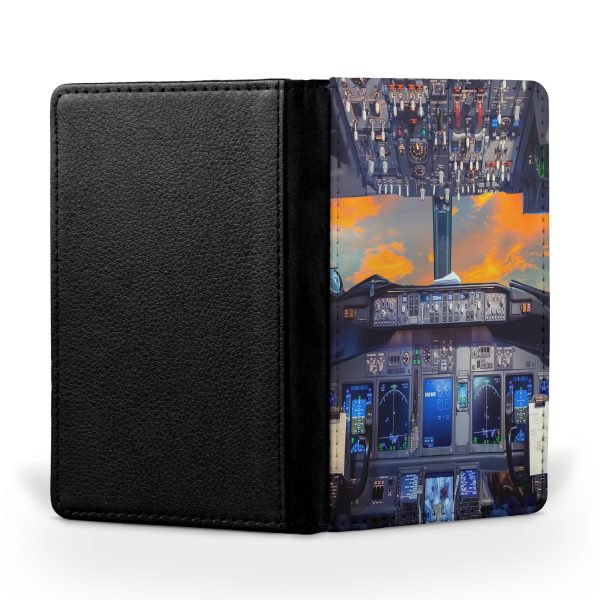 Amazing Boeing 737 Cockpit Printed Passport & Travel Cases Supply