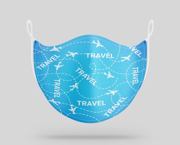 Travel & Planes Designed Face Masks For Cheap