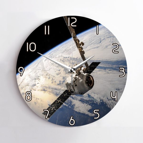 World View from Space Printed Wall Clocks on Sale