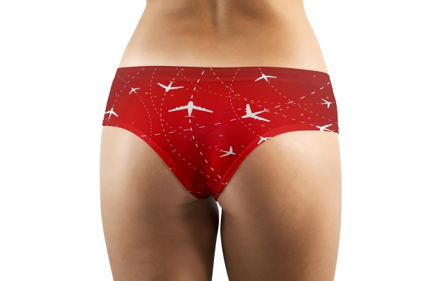 Travelling with Aircraft (Red) Designed Women Panties & Shorts Online now