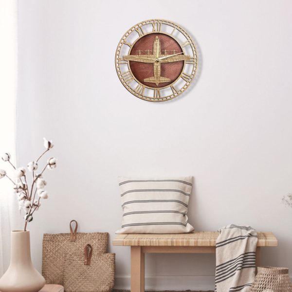 Super Military Aircraft 1 Designed Wooden Wall Clocks on Sale