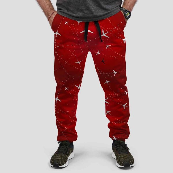 Travelling with Aircraft Designed Designed Sweat Pants & Trousers on Sale