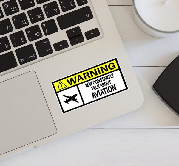 Warning! Aviation Designed Stickers Supply