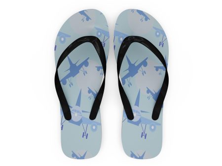 Super Funny Airplanes Designed Slippers (Flip Flops) on Sale