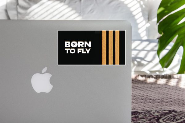 Born to Fly & Pilot Epaulettes (3 Lines) Designed Stickers Discount