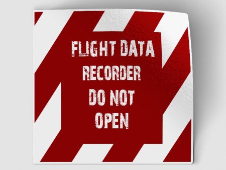 Flight Data Recorder - Do Not Open Designed Stickers Supply