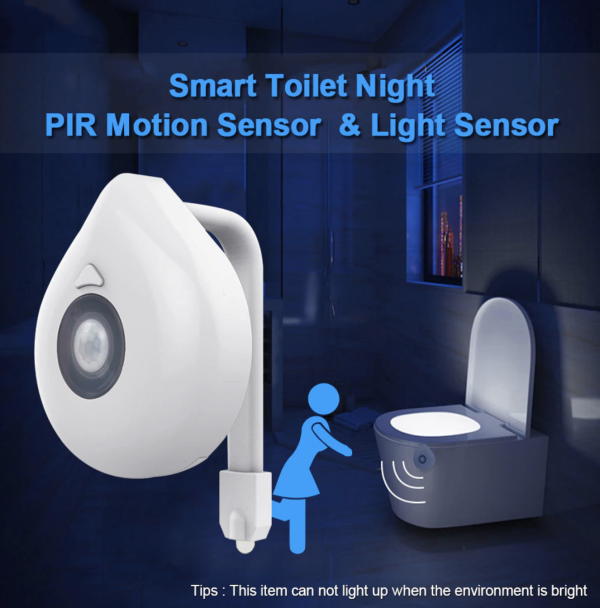 Super Cool LED Night Light for Toilet Seat (8 Different Colours) Supply