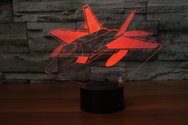 Very Detailed Fighting Falcon F35 Designed 3D Lamp on Sale