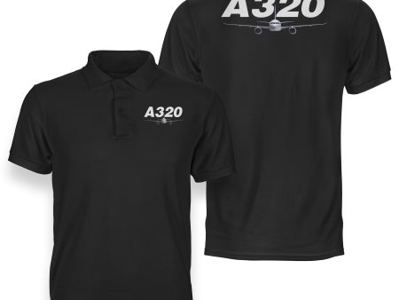 Super Airbus A320 Designed Double Side Polo T-Shirts on Sale