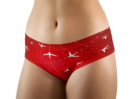 Travelling with Aircraft (Red) Designed Women Panties & Shorts Online now