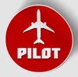 Pilot & Circle (Red) Designed Stickers Hot on Sale