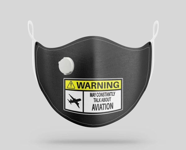 Warning Aviation Designed Face Masks Fashion