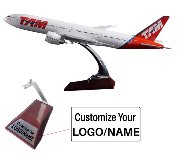 TAM - Brazillian Airline Boeing 777 Airplane Model (Handmade 47CM) For Sale