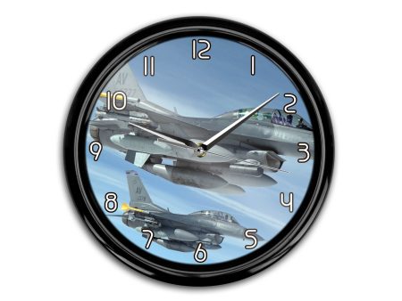 Two Fighting Falcon Printed Wall Clocks For Sale