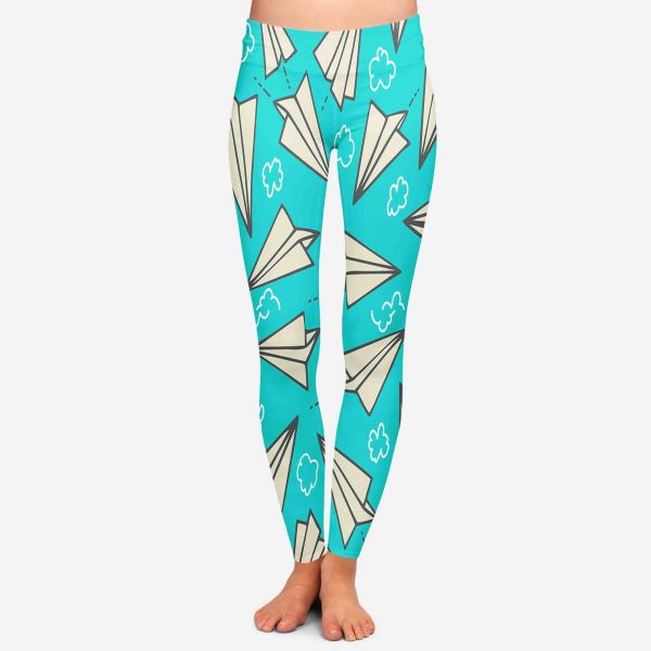 Super Cool Paper Airplanes Designed Women Leggins Sale