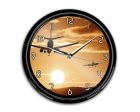 Two Aeroplanes During Sunset Printed Wall Clocks Discount