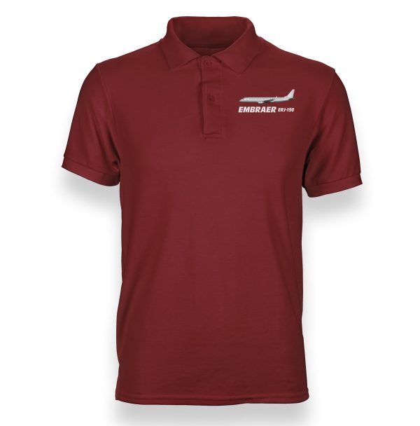 The Embraer ERJ-190 Designed Polo T-Shirts Sale