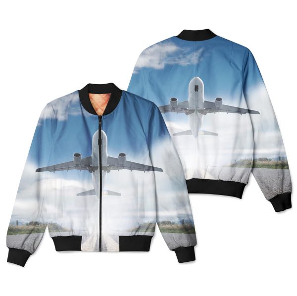 Taking Off Aircraft Designed 3D Pilot Bomber Jackets Online Hot Sale