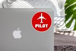 Pilot & Circle (Red) Designed Stickers Hot on Sale