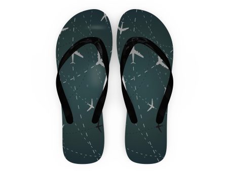 Travelling with Aircraft (Green) Designed Slippers (Flip Flops) Cheap