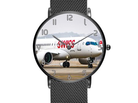 Swiss Airlines Bombardier CS100 Stainless Steel Strap Watches Cheap