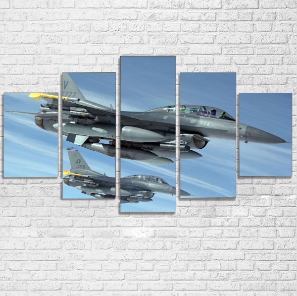 Two Fighting Falcon Printed Multiple Canvas Poster Hot on Sale