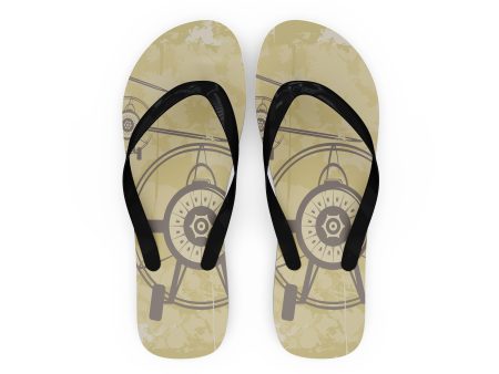 Super Vintage Propeller Designed Slippers (Flip Flops) Online