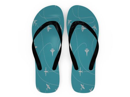 Travel The World By Plane Designed Slippers (Flip Flops) For Discount