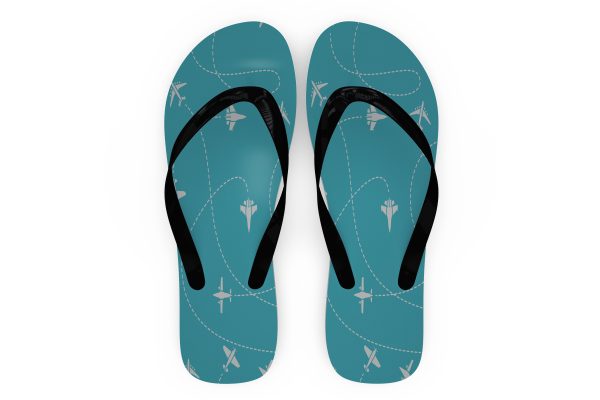 Travel The World By Plane Designed Slippers (Flip Flops) For Discount