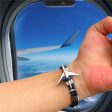 Super Cool Airplane Designed Leather Bracelets For Discount