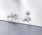 Ultra High Quality 925 Silver Airplane Shape Earrings For Sale