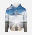 Taking off Aircraft Printed 3D Hoodies Cheap