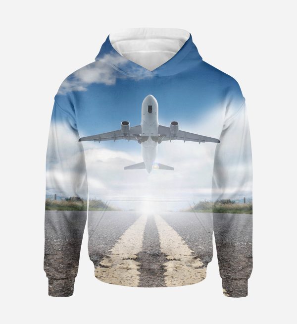 Taking off Aircraft Printed 3D Hoodies Cheap