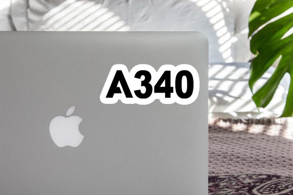 A340 Flat Text Designed Stickers Sale