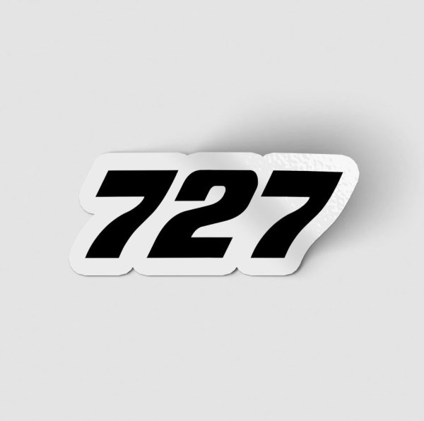 727 Flat Text Designed Stickers Online Hot Sale