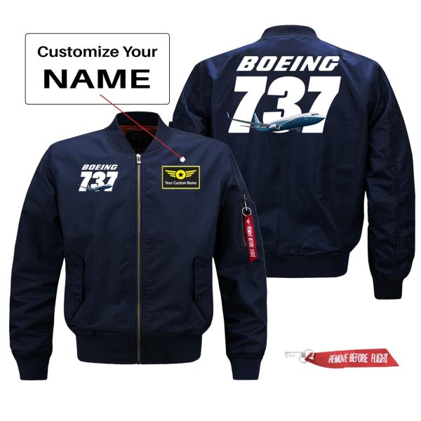 Super Boeing 737+Text Designed Pilot Jackets (Customizable) Hot on Sale