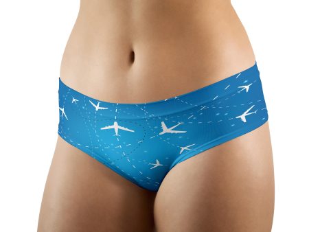 Travelling with Aircraft (Blue) Designed Women Panties & Shorts Online Sale