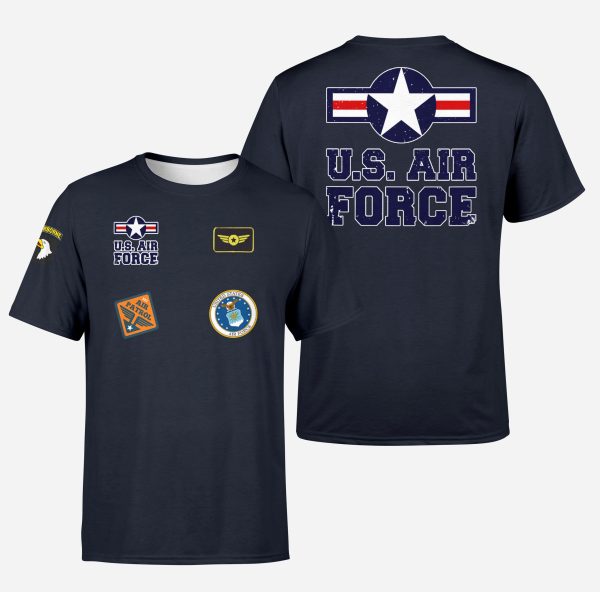 US Air Force + Patches Designed T-Shirts Sale