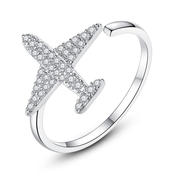 Super Quality Shinny Airplane Shape Ring (Adjustable) Hot on Sale