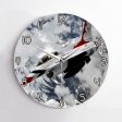 US AirForce Show Fighting Falcon F16 Printed Wall Clocks Fashion