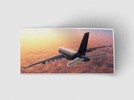 Super Cruising Airbus A380 over Clouds Designed Stickers Discount