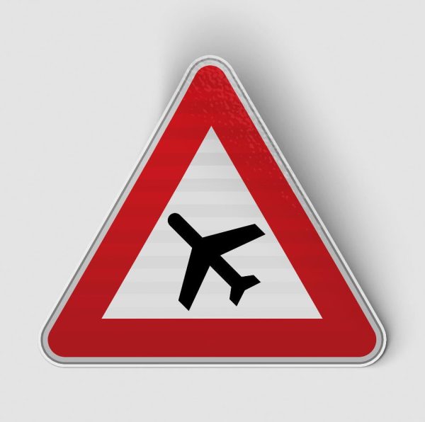 Warning Airplane Designed Stickers Hot on Sale