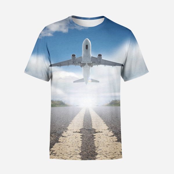 Taking off Aircraft Printed 3D T-Shirts Discount